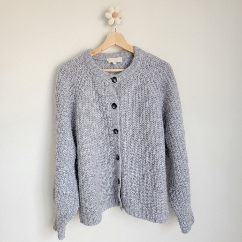 (sold) Sezane โจ Emile Alpaca + Wool Cardigan in Mottled Grey, Large ๐ฆโค๏ธ๐ - Picture 9 of 10